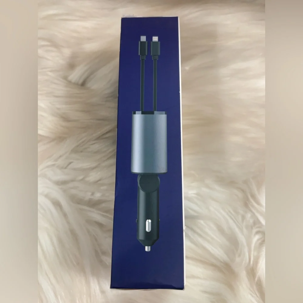 Super Car Charger, 120W 4 in 1 Super Fast Charge Car Phone Charger 2 Ports